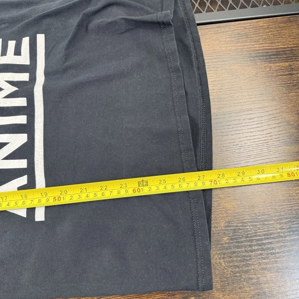 Anime Warning T-Shirt Funny Otaku Graphic Tee Black Medium Cotton‎ Kawaii Style